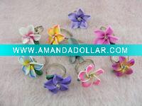 Wholesale fashion polymer clay flower ring