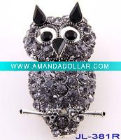 Wholesale fashion alloy owl ring