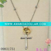 Wholesale Necklace with Cross & Ring pendant
