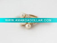 crystal and pearl ring