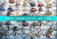 Wholesale Job Lots Nature shell&Sliver Lady's Charm Rings