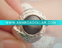 Wholesale 2011 Fashion Alloy color stone rings mixed sizes