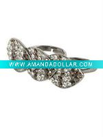 Wholesale Two Tone Pave Ring