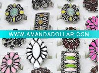 Wholesale Fashion rings enamel vintage style adjustable rings