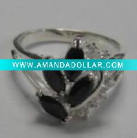 Wholesale Summer newest style black stone ring
