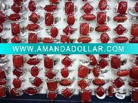 Wholesale wholesale Lots fashion Ruby gemstone rings charming wedding rings