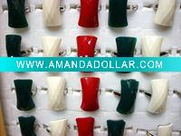 Wholesale wholesale Lots fashion cut faced Multicolor resin rings fashion wedding rings