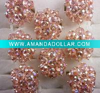 Charming facted crystal rings fashion rings