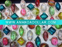 Charming fashion azure stone rings wedding rings