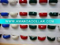 Wholesale wholesale Lots fashion Multicolor resin rings fashion gemstone rings
