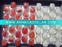 Wholesale charming Nautral gemstone silver wedding rings fashion rings