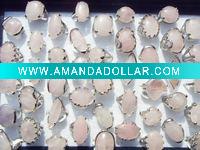 Wholesale Quartz gemstone rings fashion jewelry