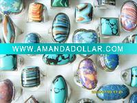 Wholesale charming malachite wedding rings fashion rings