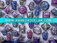 Wholesale latest design fashion stone rings wedding rings