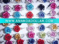 Wholesale Fashion Newest design painting&rhinestone rings fashion rings