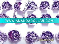 Wholesale antique silver rings flower rings
