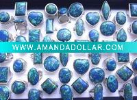 Wholesale malachite gemstone rings