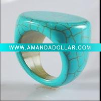 Wholesale Turquoise peculiar gemstone thumb Ring