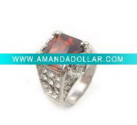 Wholesale 2011 Hot Antique bronze plated nature stone rings AJ-801