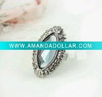 Wholesale 2011 Hot Antique bronze plated nature stone rings AJ-800