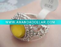 Wholesale Fashion Alloy color stone rings mixed sizes