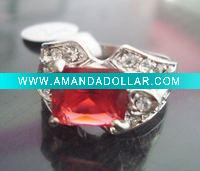 Wholesale 2011 Fashion Unique Alloy crystal rings mixed sizes