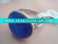 Wholesale 2011 Fashion Alloy color stone rings mixed sizes