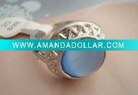 2011 Fashion Alloy color stone rings mixed sizes