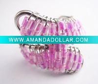 Wholesale fashion beads ring & fashion beaded ring