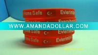 Silicone wristband ink-injected