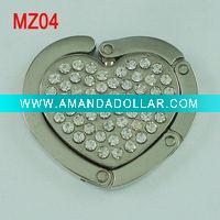 Wholesale crystal foldable purse hanger folding bag hanger MZ04