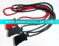 Wholesale jesus wooden face pendant, wood beads rosary