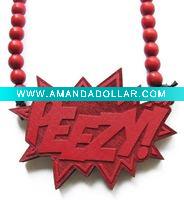 Wholesale wooden pendant, customer design necklace with wood