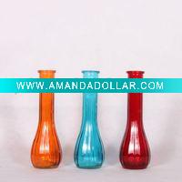 Wholesale Machinemade bullet glass vase with various colors