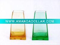 Wholesale tapered colorful glass vase