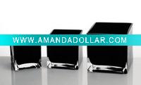 Wholesale black glass vase