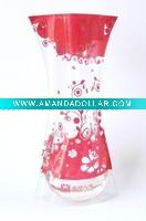 Wholesale plastic flower vase,plastic foldable vase,folding flower vase
