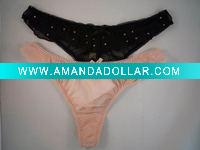 Wholesale Woven ladies 100% Polyester Thong