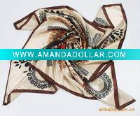 Wholesale Ladies' newest famous fashion designer silk print scarf