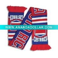 Wholesale Jacquard knitted football scarf