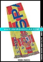 woven jacqaurd fan scarf