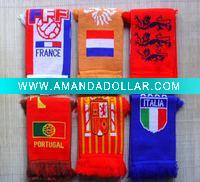 Wholesale worldcup football soccer fans acrylic knitting scarf