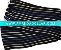 Knitted Scarf In Multi Color Stripe