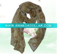 Knitted scarf with small check