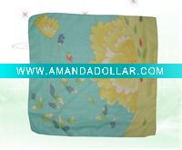 Wholesale Knitted scarf with flower printing