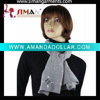 Wholesale cotton scarf with hot heated beading decoration