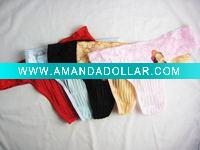 Wholesale narrow-band lady's lace& mesh thong stock lady's t-back