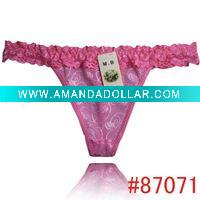 New arrrival lady's lace& mesh thong with beautiful embroidery sexy lady's g-string