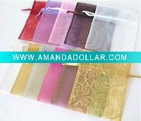 Wholesale Organza jewelry pouch in various colour available