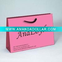 elegant red shopping paper bag